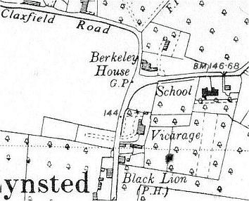 Lynsted School location in 1909 Map