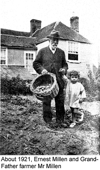 About 1921, Ernest Millen and Grandfather farmer Mr Millen