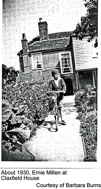 About 1930, Ernie at Claxfield House courtesy of Barbara Burns