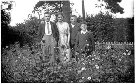 Millen Family in the garden of Claxfield House