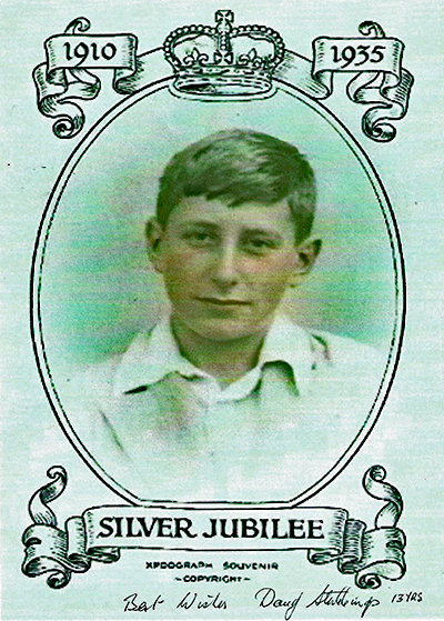 Doug Stubbings colour portrait at time of 1935 Silver Jubilee