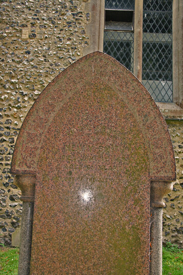 Detail of headstone for Henry Smith