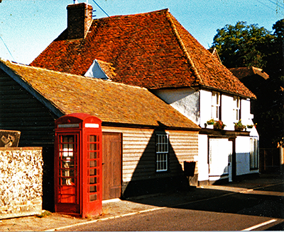 Lynsted Street Phone Box Listed - colour