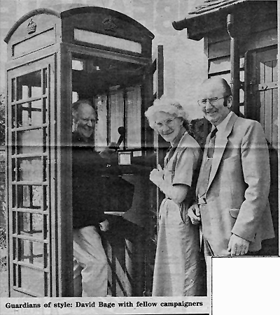 newspaper coverage of Listing the Phone Box in Lynsted Street