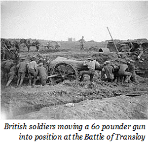 Gun movement during battle of transloy