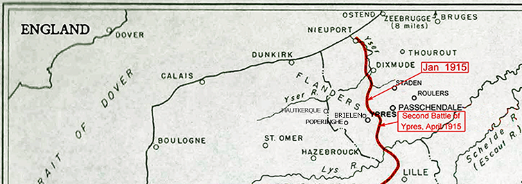 Map of the Brielen area