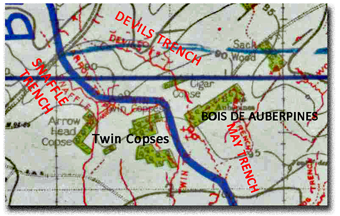 Operation "Lemon" in Devil's Trench and Bois des Aubepines