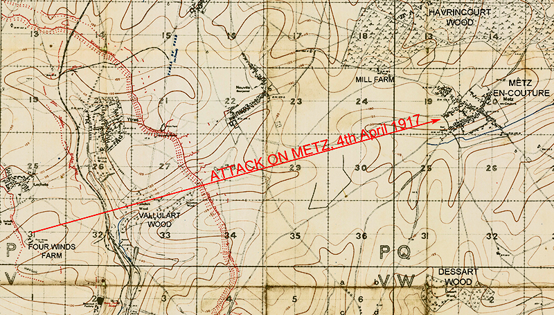 Map the Attack on Metz April 1917