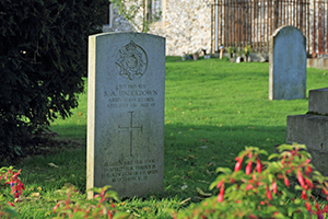 Harold Hubert Underdown headstone in Norton Churchyard