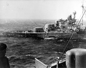 HMS Arethusa at sea