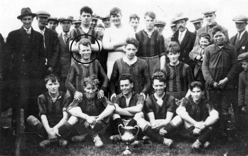 Harry Stephen Amos in the Teynham Football Team as cup winners