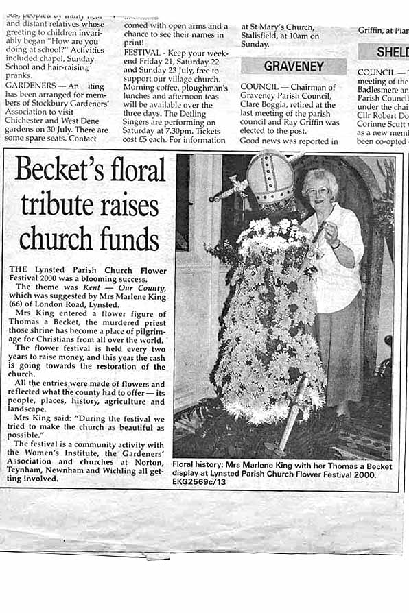 Kent Our County - Newspaper account of Fund Raising