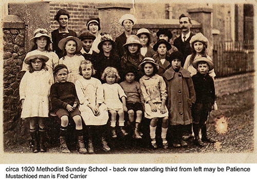 circa 1920 Methodist Sunday School Patience Macey and Fred Carrier