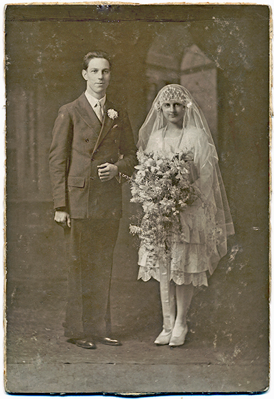 Wedding photograph George Archibald Macey and Gladys May Hudson 